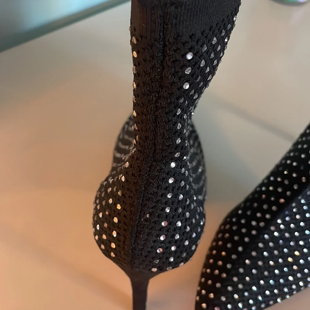 Black Rhinestone Booties - Picture 4 of 5
